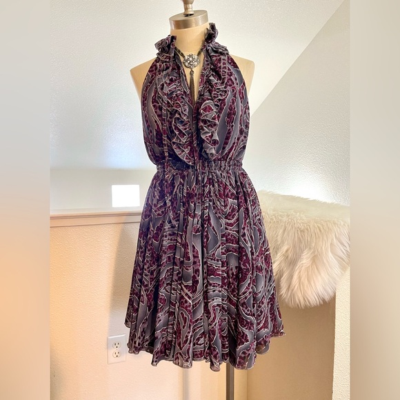 EUC M Purple Blue Dress - Picture 9 of 11